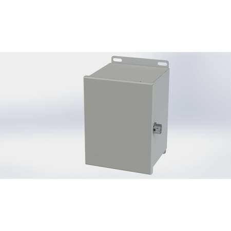 Saginaw Control & Engineering Screw Clamps Electrical Enclosures, 8.13 in H, 6 in D, 6 in W, NEMA 3R, 4, 12, 13, Carbon Steel SCE-8066CHNF
